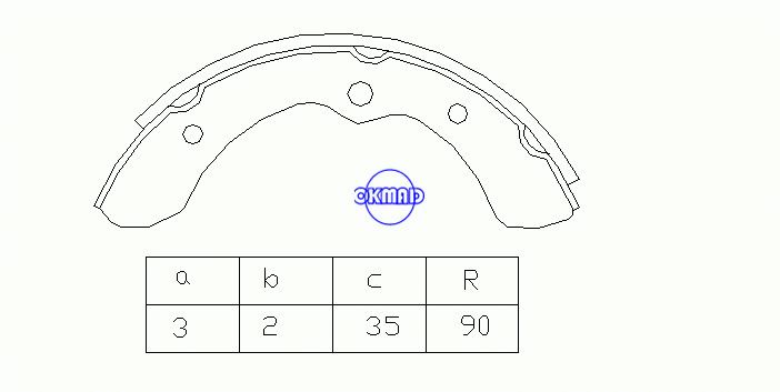 DAIHATSU CUORE I (L55, L60) Sapatas de freio de tambor OEM: 47410-87201-000 MK0008 GS8303, OK-BS073